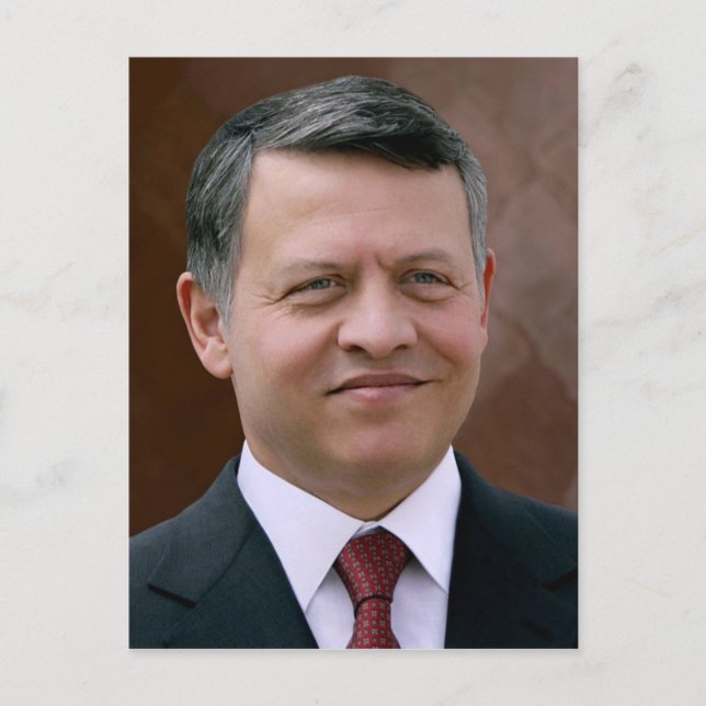 Abdullah II ibn al-Hussein, King of Jordan Postcard (Front)