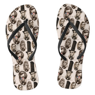 Abe Chillincoln Lincoln Pattern Jandals