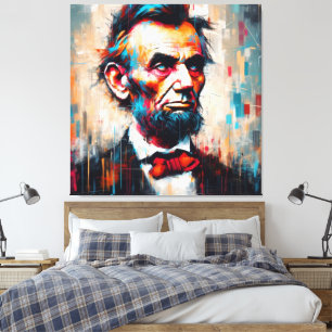 ABE LINCOLN 16TH U.S PRESIDENT 10 CANVAS PRINT