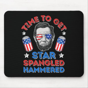 Abe Lincoln 4th Of July Time To Get Star Spangled Mouse Pad