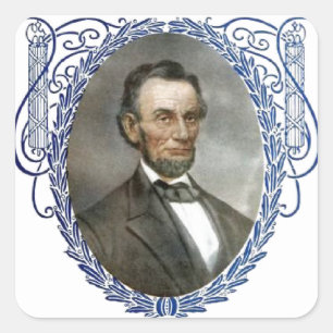 Abe Lincoln American President Vintage Portrait US Square Sticker