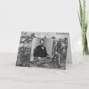 Abe Lincoln "Destroy Enemies" Wisdom Quote Gifts Card