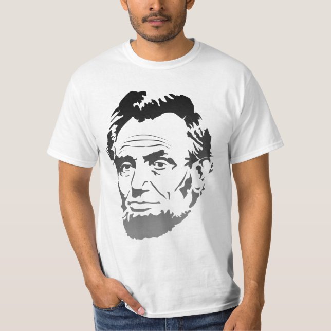 Abe Lincoln Fade to Grey Portrait -Shirt T-Shirt (Front)