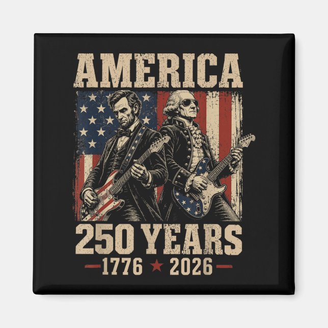 Abe Lincoln Founding Father Guitar 250th Magnet (Front)