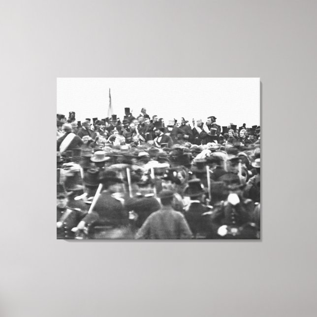 Abe Lincoln Gettysburg Address: End of Civil War Canvas Print (Front)