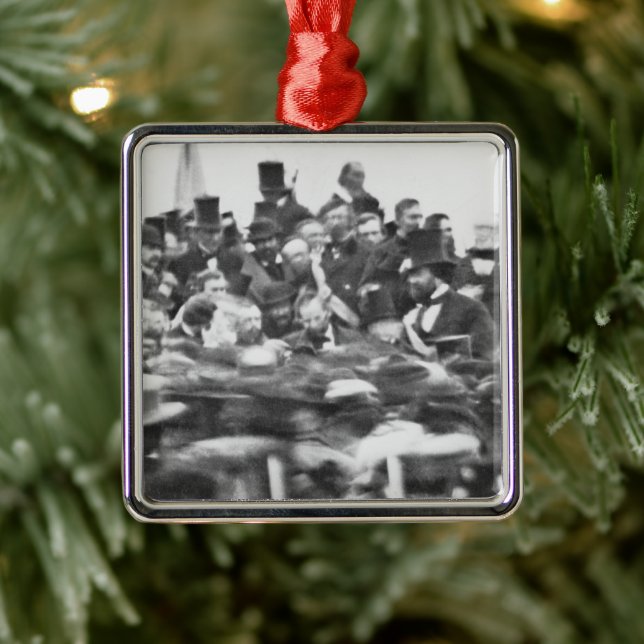 Abe Lincoln Gettysburg Address: End of Civil War Metal Tree Decoration (Tree)