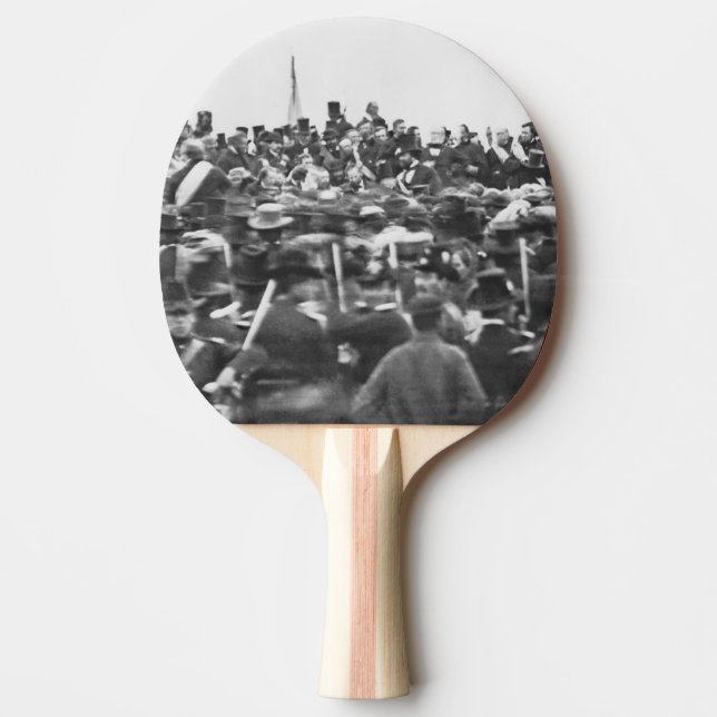 Abe Lincoln Gettysburg Address: End of Civil War Ping Pong Paddle (Front)