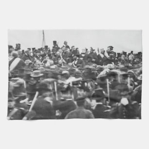 Abe Lincoln Gettysburg Address: End of Civil War Tea Towel
