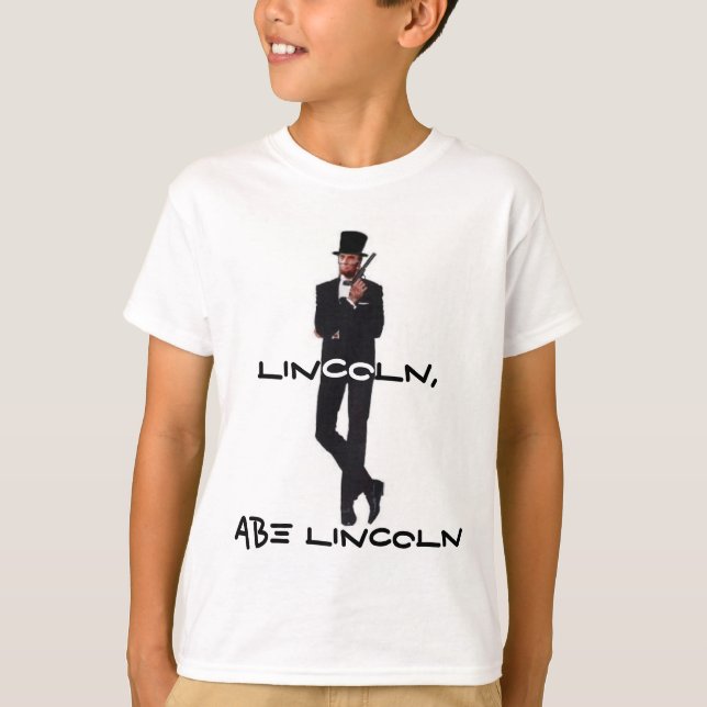 Abe LIncoln Kid's Ringer Shirt (Front)