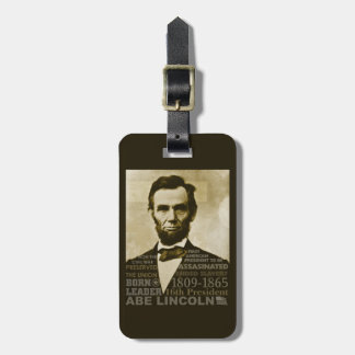 Abe Lincoln Luggage Tag