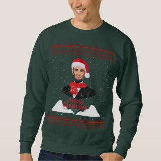ABE LINCOLN MERRY CHRISTMAS  SWEATSHIRT