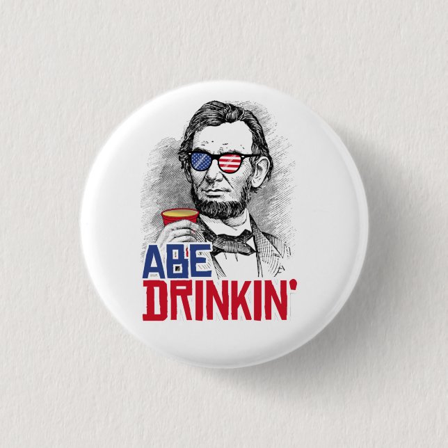 Abe Lincoln Party Bro 3 Cm Round Badge (Front)