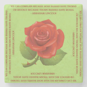 ABE LINCOLN QUOTE STONE COASTER
