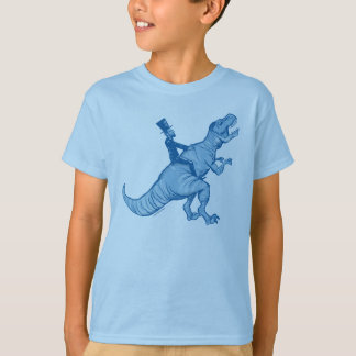 Abe Lincoln Riding A T-Rex Kids T-Shirt