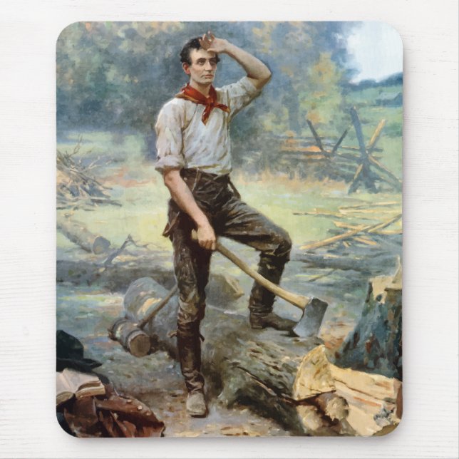 Abe Lincoln -- The Rail Splitter Mouse Pad (Front)