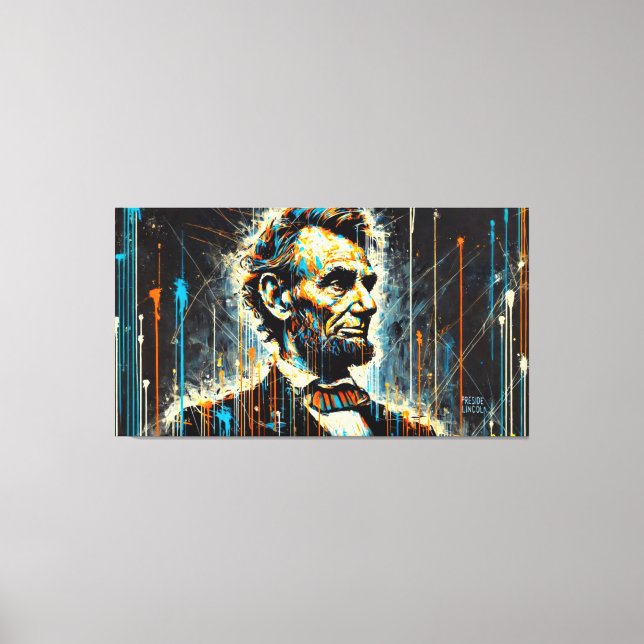 ABE LINCOLN  U.S PRESIDENT 2 CANVAS PRINT (Front)