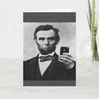 Abe Lincoln with Cell Phone