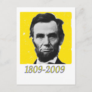 Abe Lincoln YELLOW 1809 2009 Postcard
