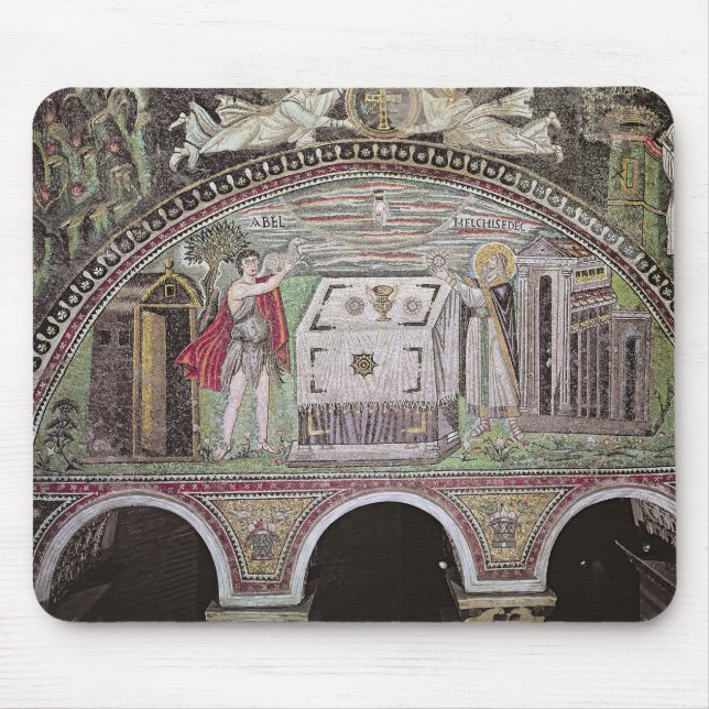 Abel and Melchisedech offering at the Altar Mouse Pad (Front)