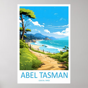 Abel Tasman Coastal Track Travel Park Poster Ski