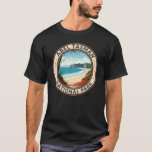 Abel Tasman National Park New Zealand Travel Retro T-Shirt<br><div class="desc">Abel Tasman vector artwork design. It’s known for the Abel Tasman Coast Track,  a long trail winding over beaches and across ridges between Marahau in the south and Wainui in the north.</div>