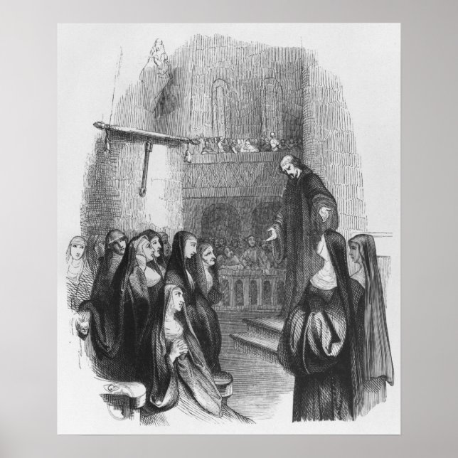 Abelard preaching at Paraclete Poster (Front)