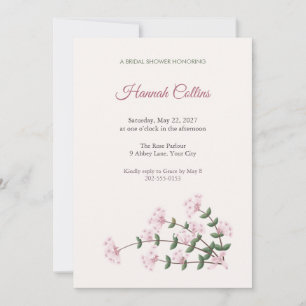 Abelia Sprays Bridal Shower Invitation