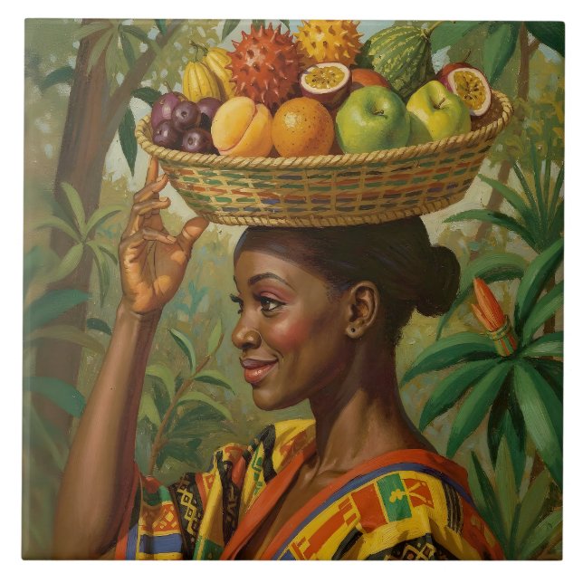 “Abeni”, Her Own Fruit – Black History Celebration Tile (Front)