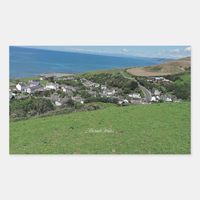 Aberath, village in Wales,  Rectangular Sticker (Front)