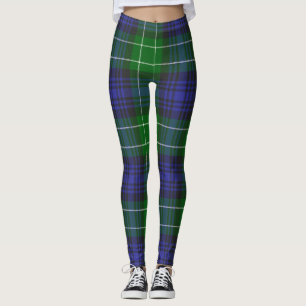 Abercrombie Blue Green Tartan Plaid Scottish Leggings