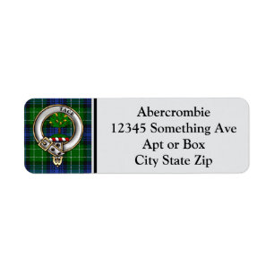 Abercrombie Clan Badge & Tartan Personalised