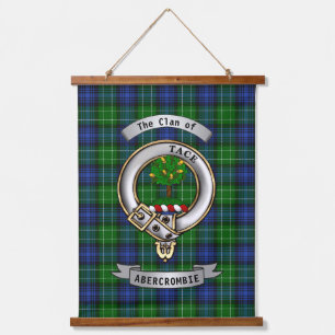 Abercrombie Clan Badge & Tartan Personalised Hanging Tapestry