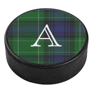 Abercrombie Tartan Plaid Monogrammed Hockey Puck