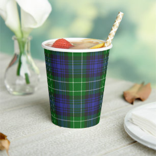Abercrombie Tartan Scottish Plaid Pattern Paper Cups