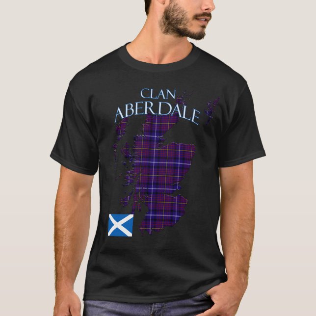 Aberdale Scottish Clan Tartan Scotland T-Shirt (Front)