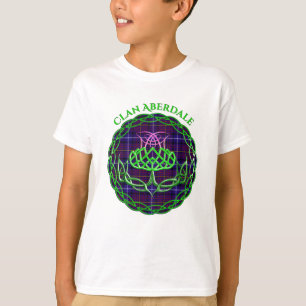 Aberdale Scottish Tartan Celtic Thistle T-Shirt