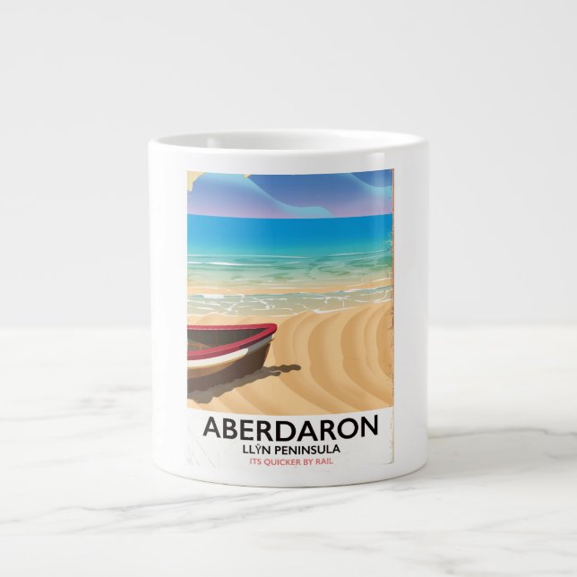 Aberdaron, Llŷn Peninsula Wales seaside poster Large Coffee Mug (Front)