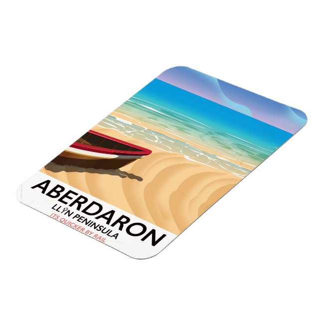 Aberdaron, Llŷn Peninsula Wales seaside poster Magnet (Left Side)