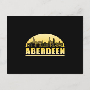 Aberdeen City Cityscape Skyline Funny Gift Idea Postcard