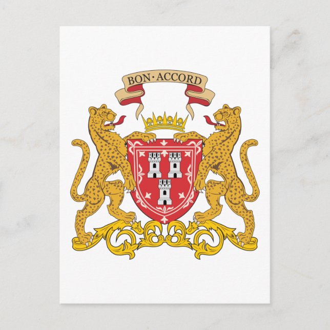 Aberdeen Coat Of Arms Postcard (Front)