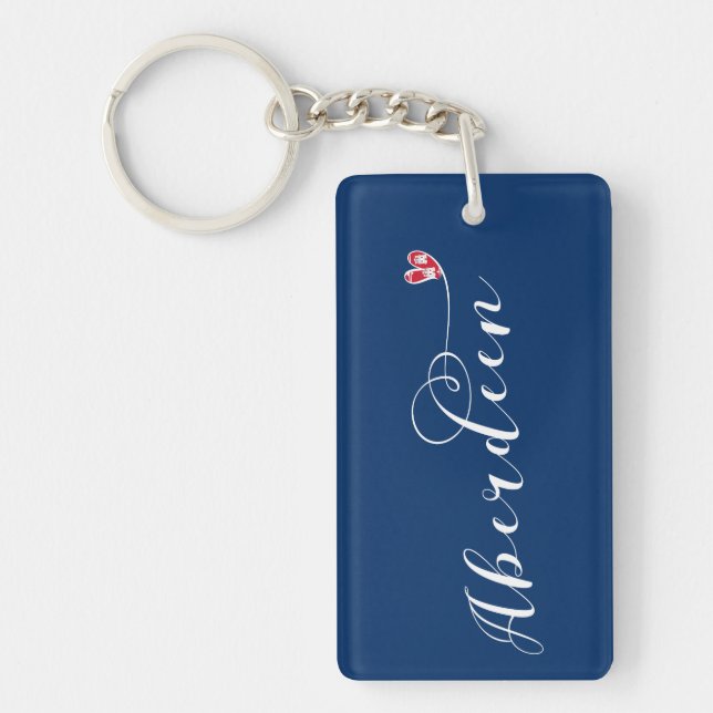 Aberdeen Flag Heart, Aberdonian Key Ring (Front)