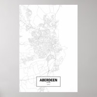 Aberdeen, Scotland (black on white)