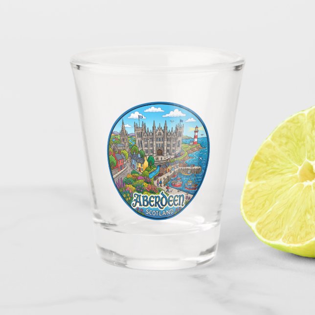 Aberdeen Scotland Shot Glass (Front)