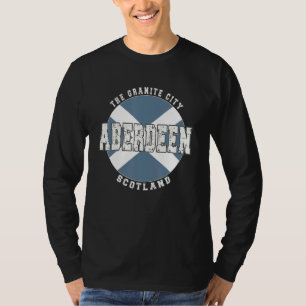 Aberdeen Scotland Vintage Scottish flag T-Shirt