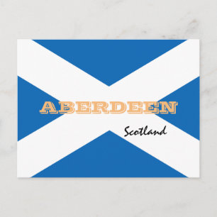 Aberdeen - Scottish flag & Scotland /sports fans Postcard