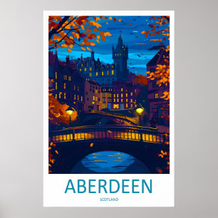 Aberdeen Ski Vintage Park National Travel Poster