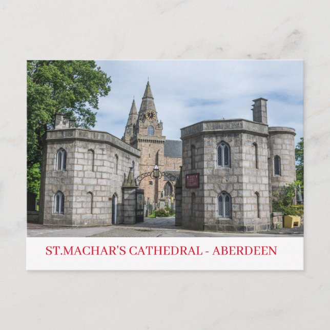 Aberdeen St.Machar Cathedral view postcard (Front)