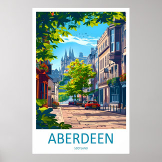 Aberdeen Travel Ski National Poster Park Vintage
