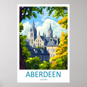 Aberdeen Vintage Poster Travel Park National Ski