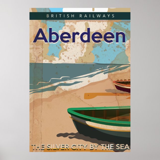 Aberdeen vintage travel poster (Front)